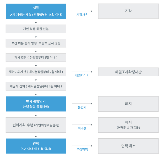 개인회생 신청 절차도