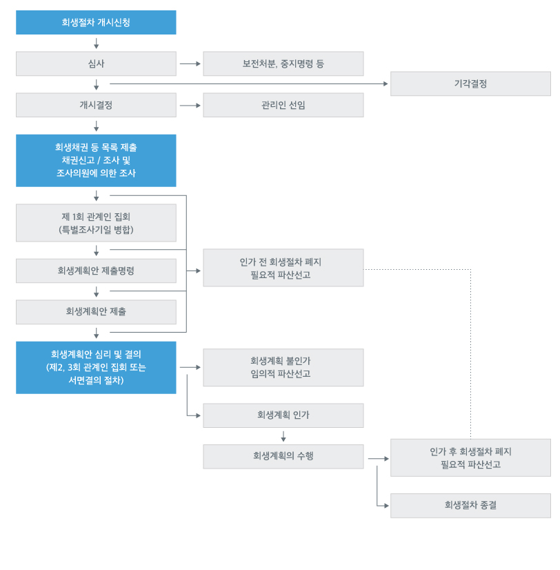 법인회생 신청 절차도