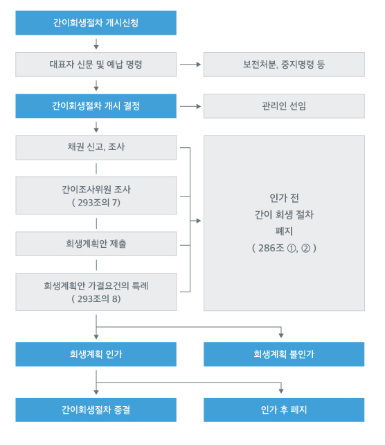 간이회생 신청 절차도