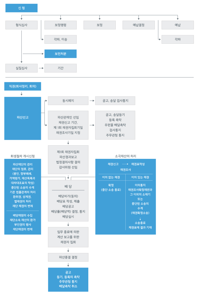 법인파산 신청 절차도